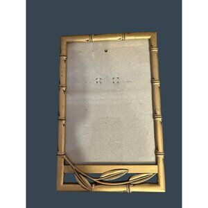 ELSA L, Inc. Gold Bamboo-Style Picture Frame With Leaf Detail & Easel Backing